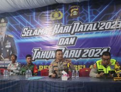 Pastikan Pengamanan Natal Tahun Baru 2024, Kapolres OKU Selatan Cek Posko OPS Lilin 