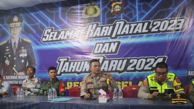 Pastikan Pengamanan Natal Tahun Baru 2024, Kapolres OKU Selatan Cek Posko OPS Lilin 