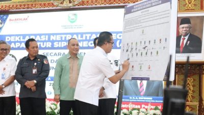 Secara Serentak, Pj Bupati Banyuasin Tandatangani Deklarasi Netralitas ASN Pemilu 2024