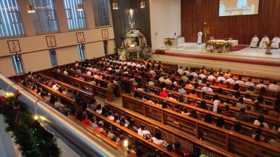 Situasi Kondusif, Misa Pertama Gereja St Gabriel Pulogebang Diikuti 2.300 Jemaat
