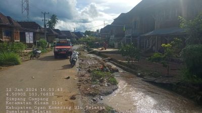 Pemda OKU Selatan Gerak Cepat Tanggulangi Banjir di Desa Simpang Campang