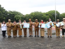 Saat Apel, Pj Wali Kota Bekasi Launching Aplikasi PAKUMIS