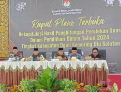 KPU OKU Selatan Gelar Rapat Pleno Penghitungan Suara Pemilu 2024