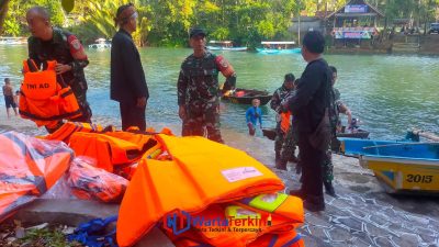 Kodim 0625/Pangandaran Uji Coba Perahu Speedboat TNI-AD di Green Canyon