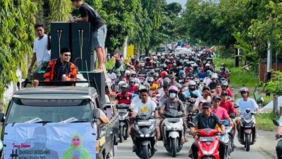 Kembalikan Formulir Ke Tiga Parpol Bacabup Halsel Hj Eka Dahliani Dikawal Ribuan Relawan dan Simpatisan