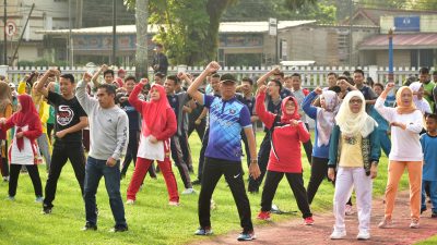 Senam Sehat Pemda OKI Jaga Kebugaran, Tingkatkan Produktivitas