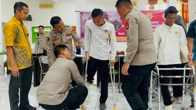 Tim Dokter RS Bhayangkara Polda Sumsel Gelar Bhakti Kesehatan, Berikan Pelayanan 113 Penyandang Disabilitas