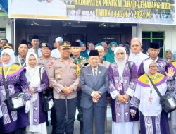 Hadiri Giat Pelepasan Jamaah Haji Asal Kabupaten PALI,Ini Pesan Kapolres