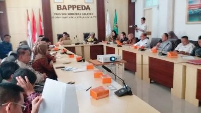 Konsultasi Terkait Raperda RPJPD 2025-2045 Pemda OKU Selatan dan DPRD Sambangi Bapedda Sumsel 