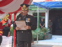 HUT Bhayangkara Ke-78,Polres PALI Gelar Upacara Bersama Jajaran Forkopimda di Halaman Pemkab Pali