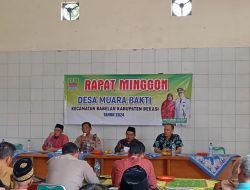 Berikan Himbauan Kamtibmas, Kapolsek Babelan hadiri Rapat Minggon tingkat Desa