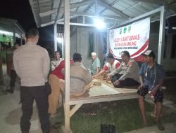 Gelar “Ngopi Kamtibmas”, Kapolsek Pebayuran Berikan Himbauan Kamtibmas kepada Warga