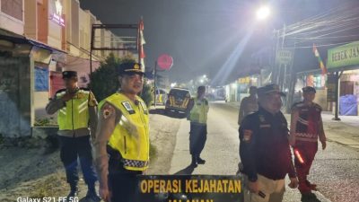 Antisipasi Kriminalitas malam, Kapolsek Cikarang Pusat Pimpin Operasi Kejahatan Jalanan