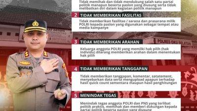 Jelang Pilkada 2024, Kapolres OKU Selatan Ingatkan Netralitas Personil Polri