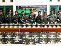 Satgas Yonarmed 11 Kostrad Pos Labang Gagalkan Penyelundupan Miras