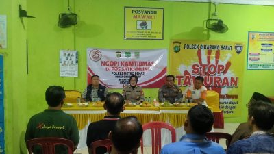 Sampaikan Pesan Himbauan, Sat Reskrim Polres Metro Bekasi gelar ‘Ngopi Kamtibmas’ bersama Masyarakat