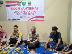 Sosialisasikan Hotline pengaduan Layanan Polisi, Kasat Reskrim Polres Metro Bekasi gelar ‘Ngopi Kamtibmas’ bersama Masyarakat